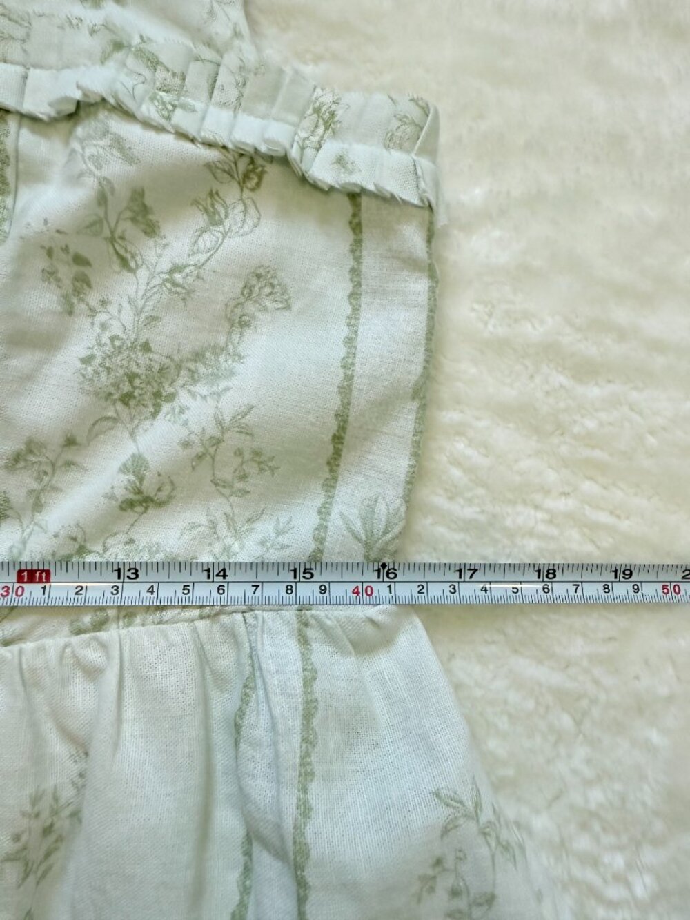 NWT Caroline Constas Linen Blend Floral Maxi Dress Mint Green Size S Cottagecore - Picture 12 of 15